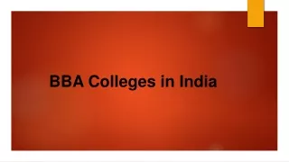 bba colleges in india