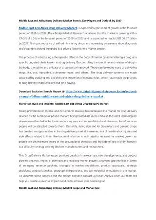 middle east and africa drug delivery market