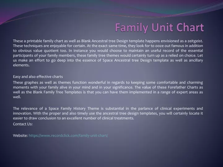 family unit chart