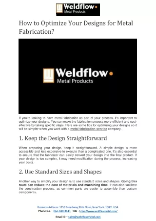 how to optimize your designs for metal fabrication