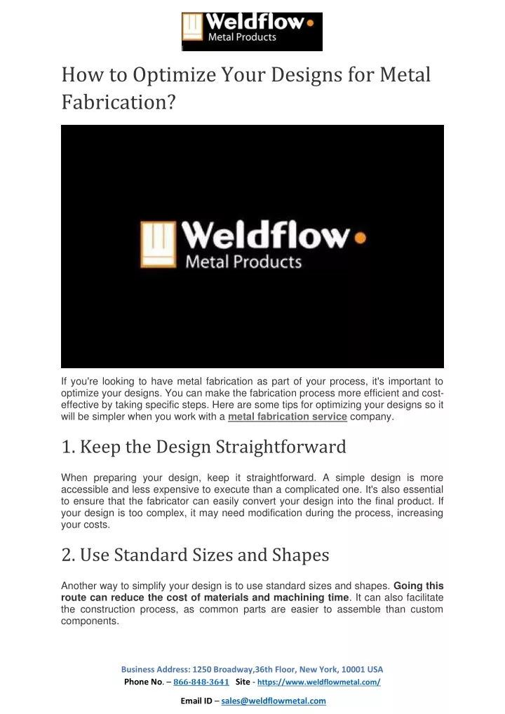 how to optimize your designs for metal fabrication