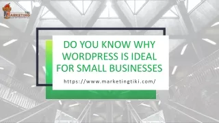 do you know why wordpress is ideal for small businesses