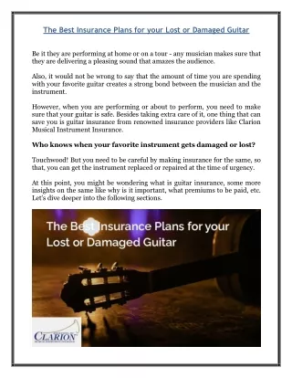 the best insurance plans for your lost or damaged