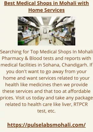 Best Medical Shops in Mohali with Home Services