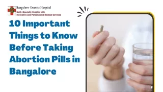 10 Important Things to Know Before Taking Abortion Pills in Bangalore