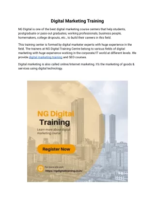 Digital Marketing Training