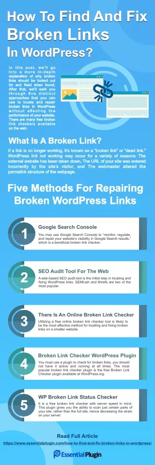 How To Find And Fix Broken Links In WordPress? - EssentialPlugin