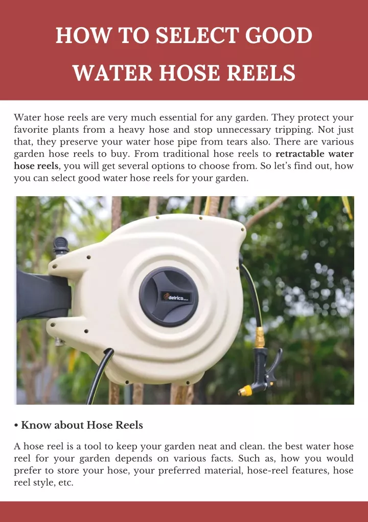 how to select good water hose reels