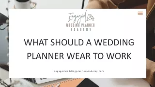 what should a wedding planner wear to work