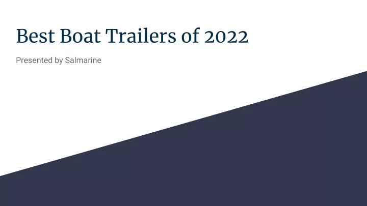 best boat trailers of 2022