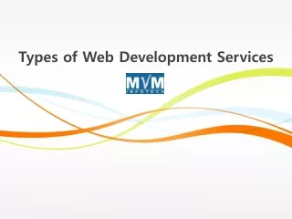 Different Types of Web Development Services