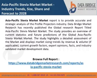 asia pacific stevia market market industry trends