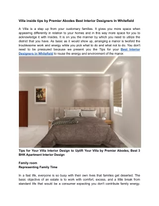 villa inside tips by premier abodes best interior