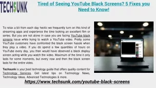 Tired of Seeing YouTube Black Screens? 5 Fixes you Need to Know!