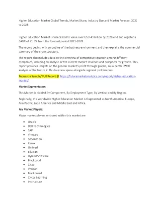 higher education market global trends market