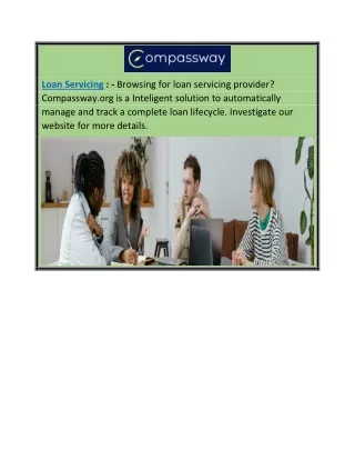 Loan Servicing Provider Compassway.org