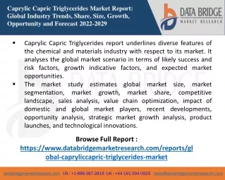 caprylic capric triglycerides market report