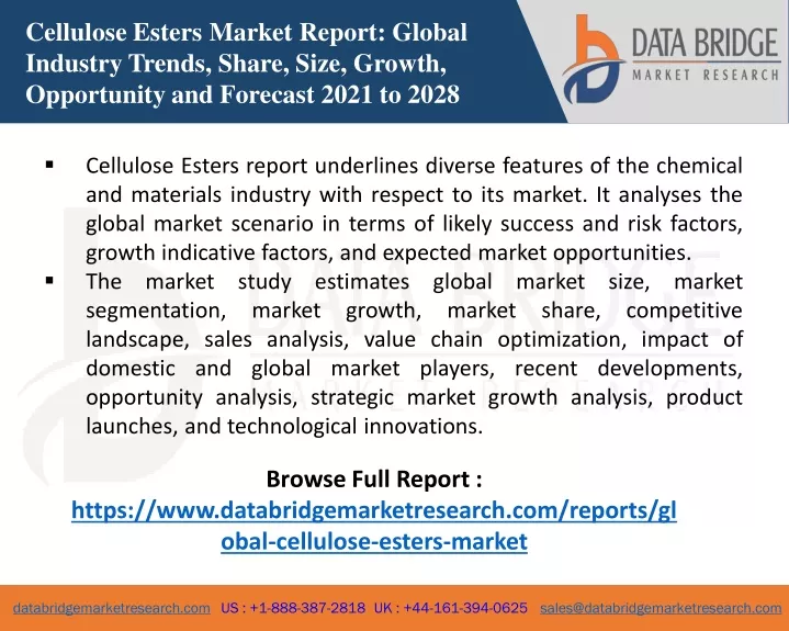 cellulose esters market report global industry