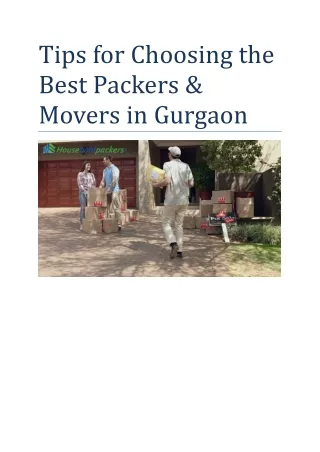 tips for choosing the best packers movers