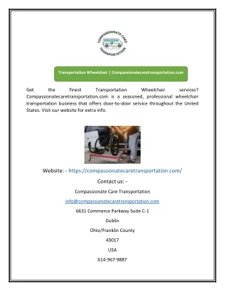 transportation wheelchair