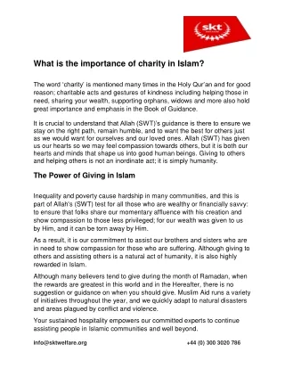 Why Charity is So Important in Islam