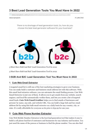 3 best lead generation tools you must have in 2022