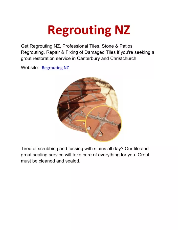 regrouting nz