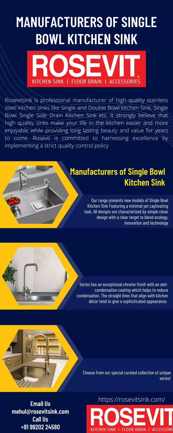 manufacturers of single bowl kitchen sink