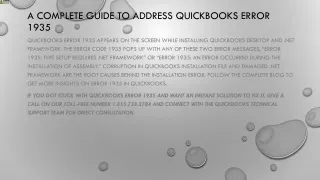 a complete guide to address quickbooks error 1935