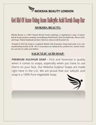 Acne Salicylic Acid Soap Scrub