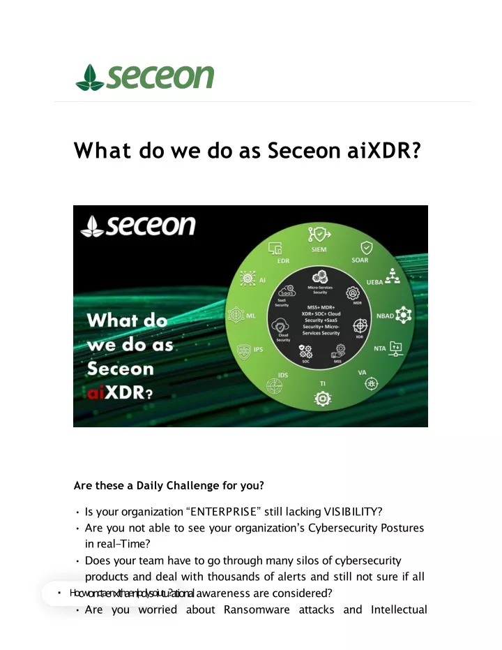 what do we do as seceon aixdr