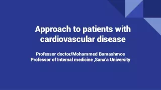 approach to patients with cardiovascular disease