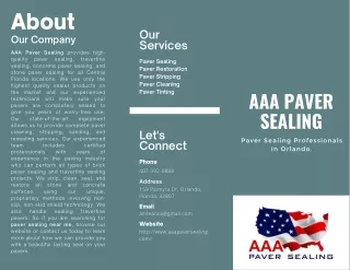 AAA Paver Sealing