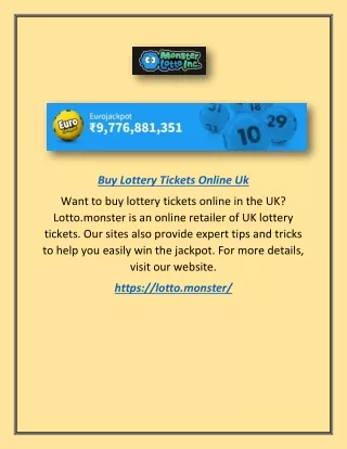 Buy Lottery Tickets Online Uk | Lotto.monster