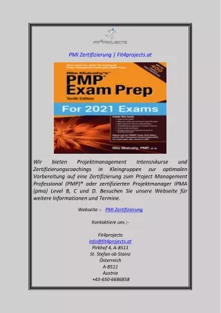 pmi zertifizierung fit4projects at