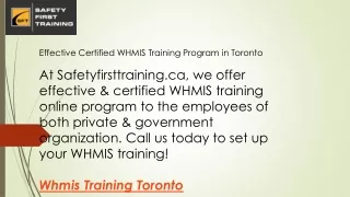 effective certified whmis training program in toronto