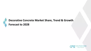 decorative concrete market share trend growth