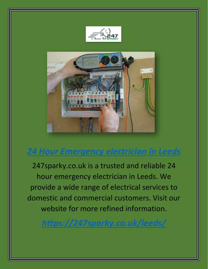 24 hour emergency electrician in leeds