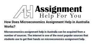 how does microeconomics assignment help in australia works