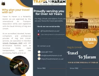 Professional Travel To Haaram Brochure