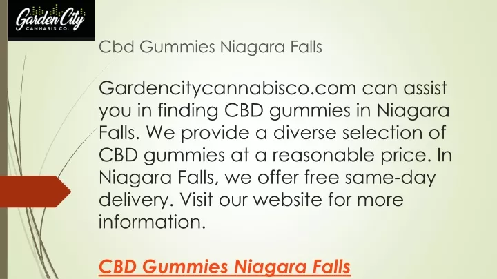 cbd gummies niagara falls