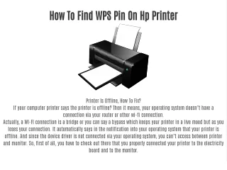 how to find wps pin on hp printer