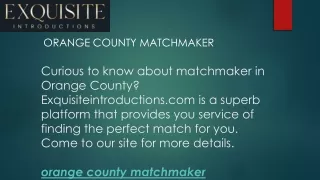 orange county matchmaker