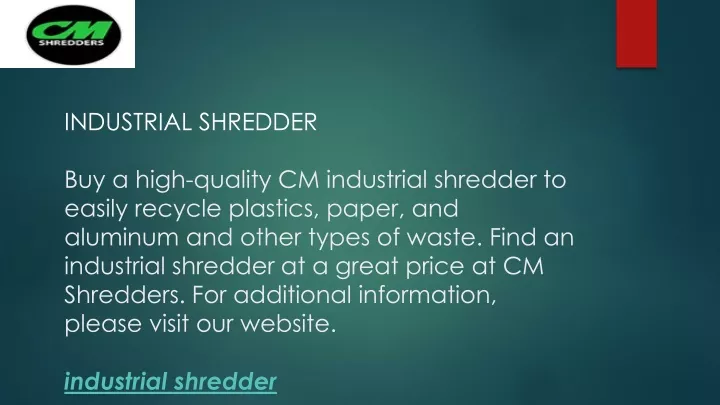 industrial shredder