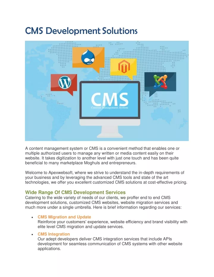 cms development solutions