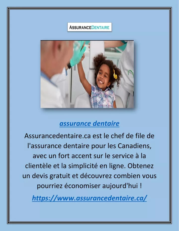 assurance dentaire