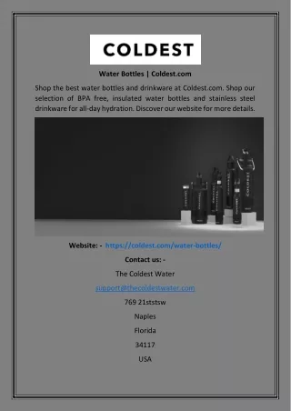 water bottles coldest com