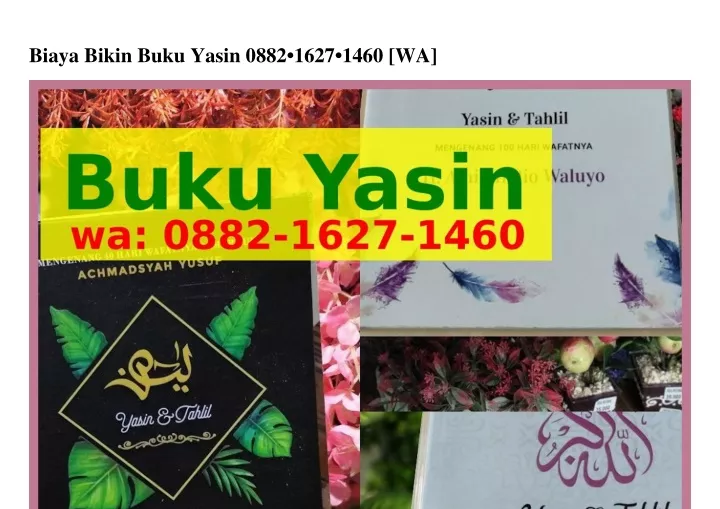 biaya bikin buku yasin 0882 1627 1460 wa