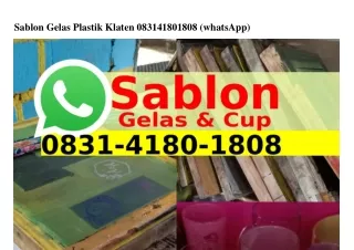 sablon gelas plastik klaten 083141801808 whatsapp