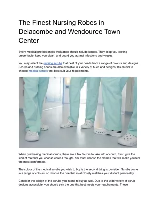 the finest nursing robes in delacombe